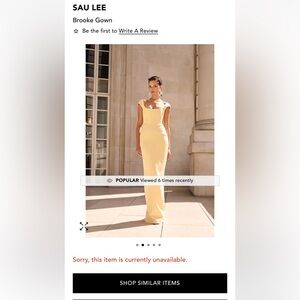 Butter Yellow Brooke Gown - SAU LEE